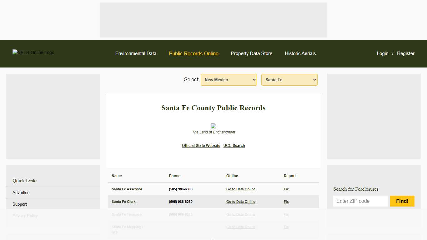 NETR Online • Santa Fe • Santa Fe Public Records, Search Santa Fe Records, Santa Fe Property Tax, New Mexico Property Search, New Mexico Assessor